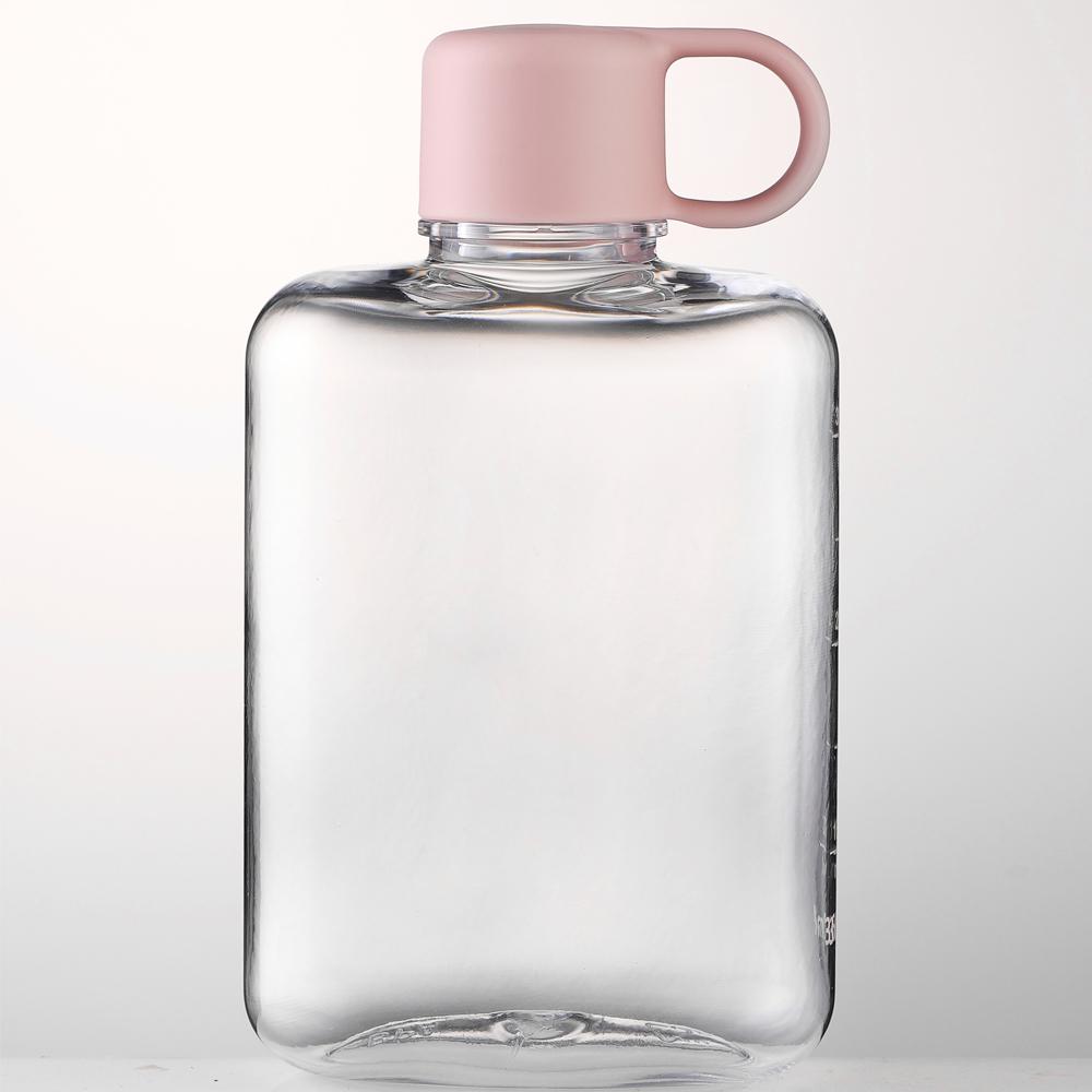 360ML Creative Flat Water Bottle Plastic Travel Bicycle Drinking Juice Reusable Portable Bottles BPA Free Sports Drink Bottle