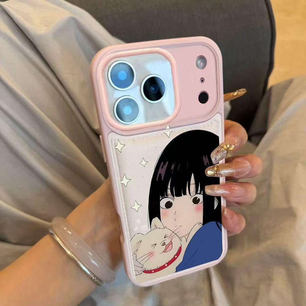 

Савако Куронума Иллюстрация Мягкий чехол для Apple iPhone 14-17 Pro Max, Ударопрочный, Белый/Розовый Apple 15