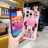 Applicable to Apple 15 Minnie mobile phone case iPhone16promax cute cartoon Mickey with bracket