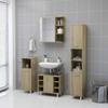Bathroom Mirror Cabinet Sonoma Oak 62.5x20.5x64 Cm Engineered Wood