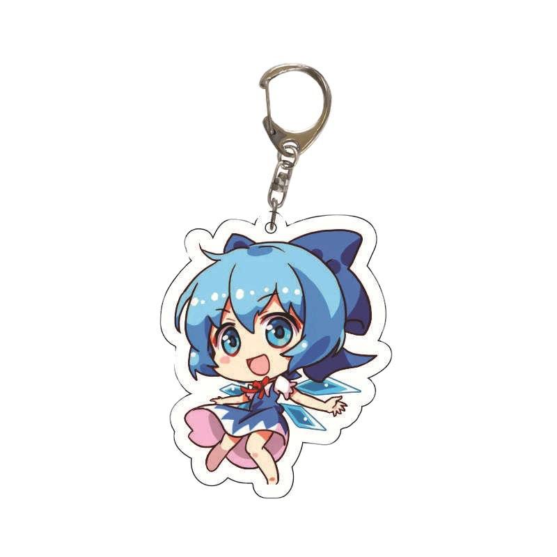 Anime Key Holder Eastern Project Mokou Kei Acrylic Keychain Bag Charm Anime Themed Collectible Toy