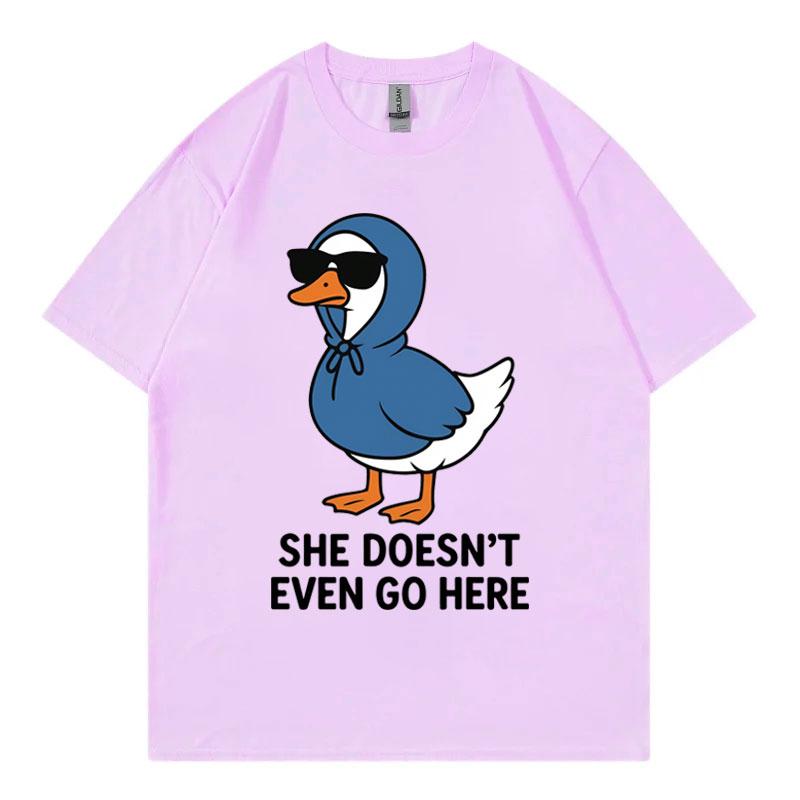 Cute Duck Sunglasses Funny Meme Graphic T Shirts High Street Fashion Trend Short Sleeve Tshirt Unisex Casual Cotton Tshirts