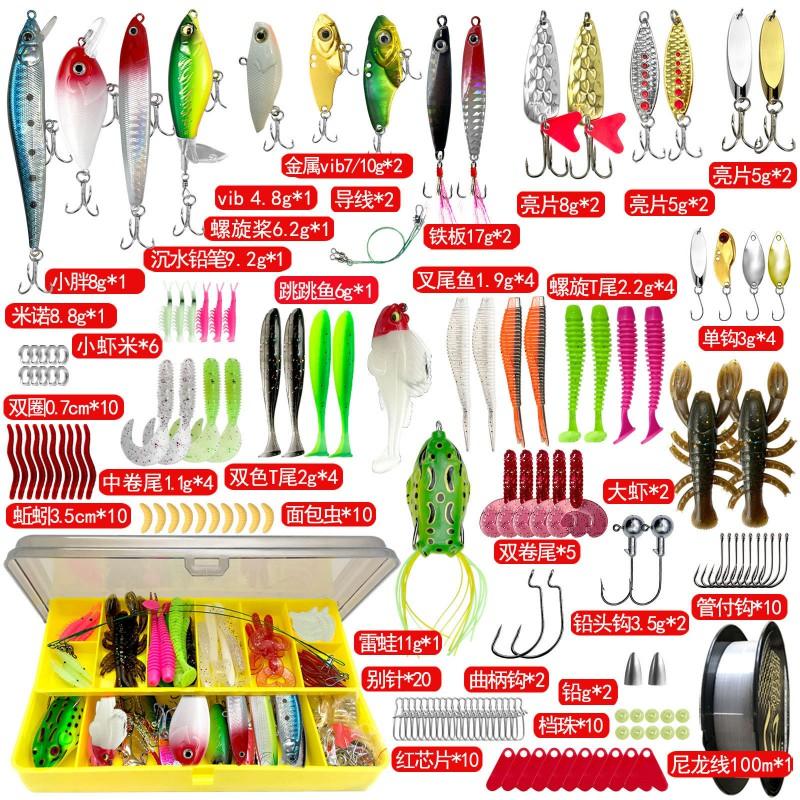 Fishing Lure Set Freshwater Saltwater Bait Minnow Spoon Soft Hard Frog Bass Trout Pike