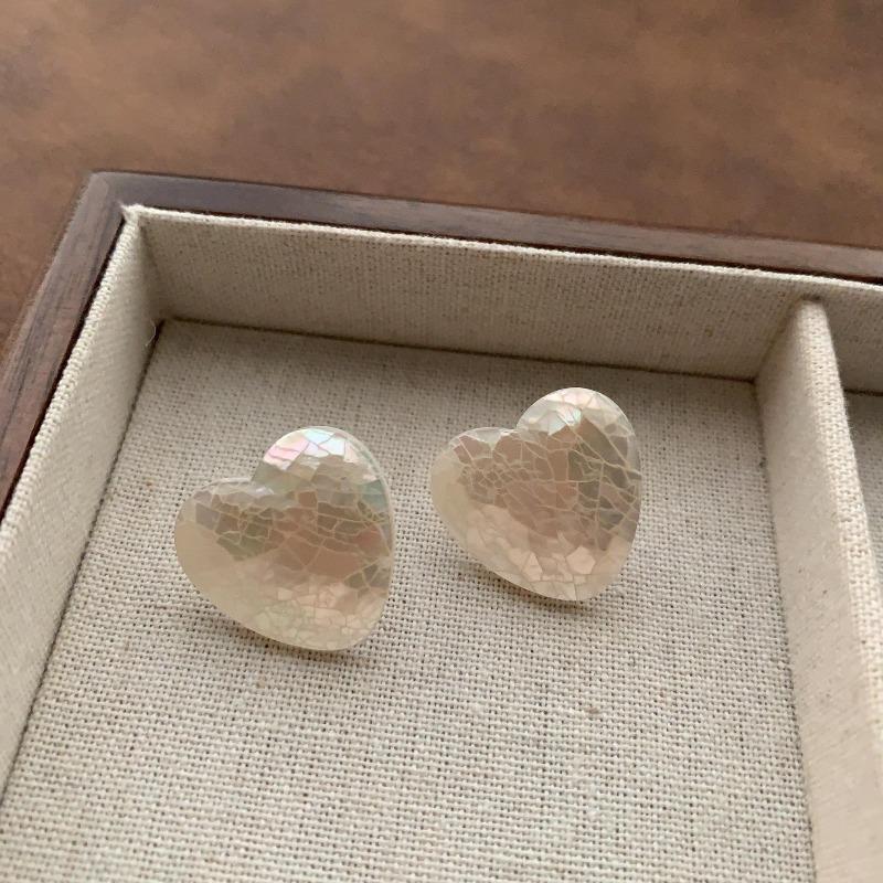 Natural Symphony Texture Love Shell Earrings Earrings Women'S Gentle Romance Niche High Sense Fashion Versatile