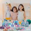 110PCS Mermaid Party Favors Mermaid Birthday Decorations Include Pen Notepad Metallic Scrunchies Slap Bracelet Gift Bag Sticker