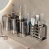 Bathroom Wall Aluminum Electric Toothbrush Holder Tooth Brushing Holder,Toothbrush Holder Wall Mounted for Toiletries Storage