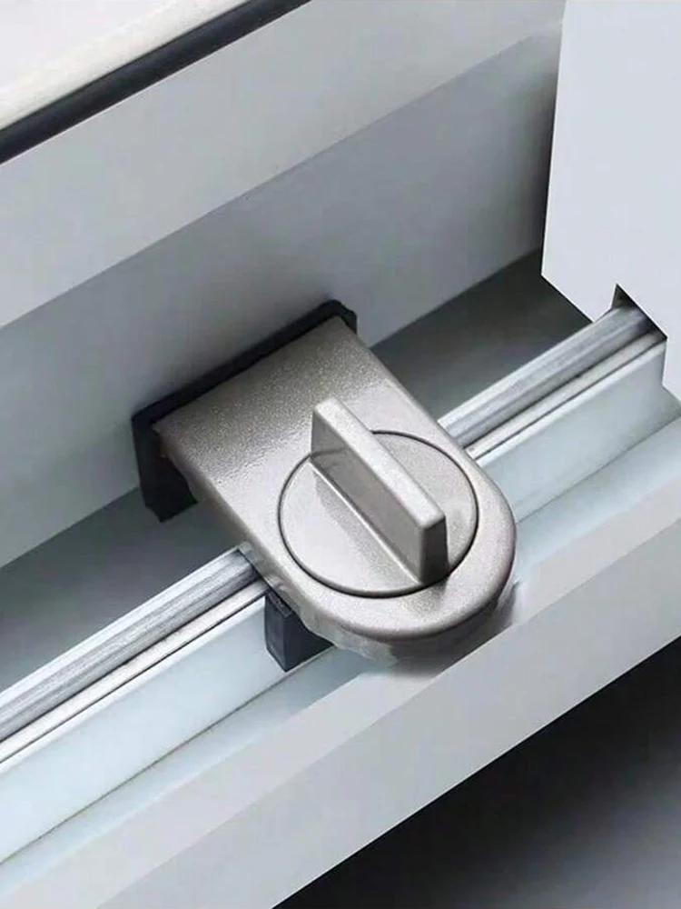 Window Lock, Aluminum Alloy Screen, Fixed Snap, Living Room Sliding Door, Safety Lock, Child Protection, Sliding Door Limiter