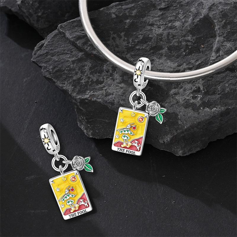 Charms Kupfer Tarotkarte Rad des Schicksals Gerechtigkeit Der Kaiser Anhänger Passend für Armbänder Halskette DIY Schmuck