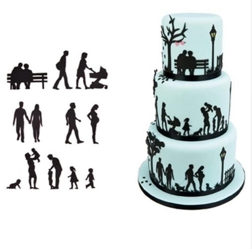 Fondant Cake Decorating Molds Set Plastic Cookie Cutter Pastry Biscuit Baking Tools