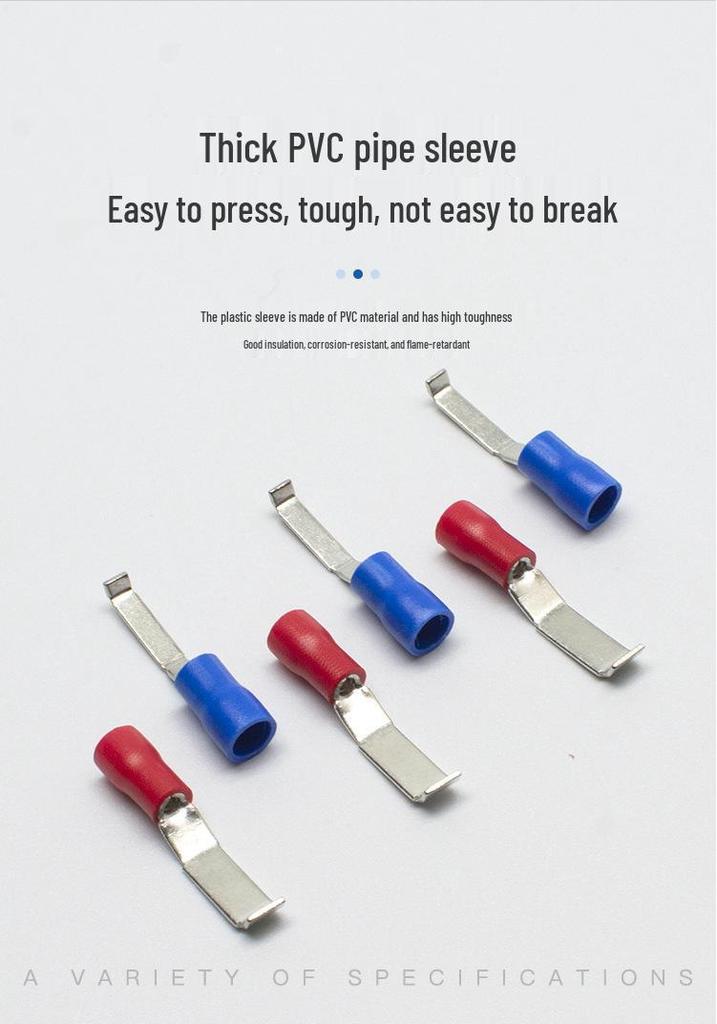 J-Shaped Cold Crimp Terminal CJH LBV1.25-3/2-4.6/5.5/4.6 Pre-insulated