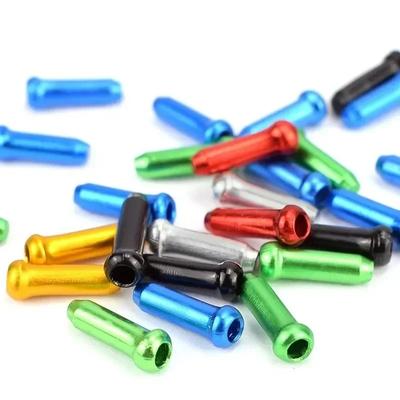 50/100PCS Aluminum Alloy Bicycle Cable End Caps - Colorful Brake & Shifter Wire Tips for Bike Cable Protection & Organization