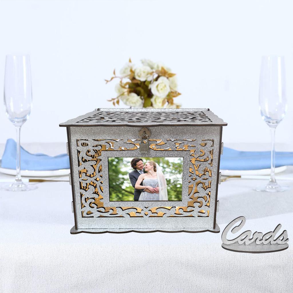 DIY Wooden Wedding Card Box and Business Card Holder