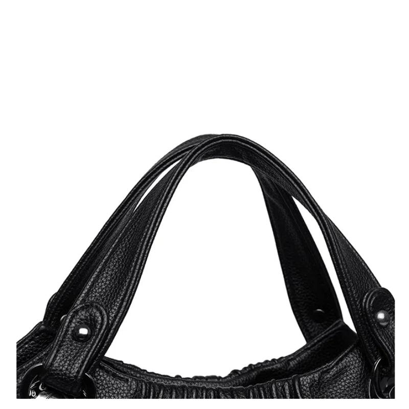Designer Handbags Women Luxury 2025 Soft PU Leather Crossbody Shoulder Bags High Quality Vintage Tote Bag Large Capacity Famale Hand Bag