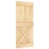 VidaXL Sliding Door and Hardware Kit 90x210 Cm Solid Pine 3332781