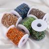1Meter Stainless Steel Beads Chains for Jewelry Making DIY Women Bracelet Necklace Jewelry Crystal Ball Beaded Chain Accessories