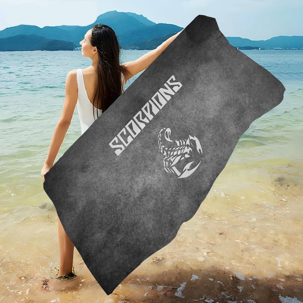 Band S-Scorpion Microfiber Printed Beach Towel Mountain Climbing Yoga Beach Swimming Running Absorbent Soft Towel