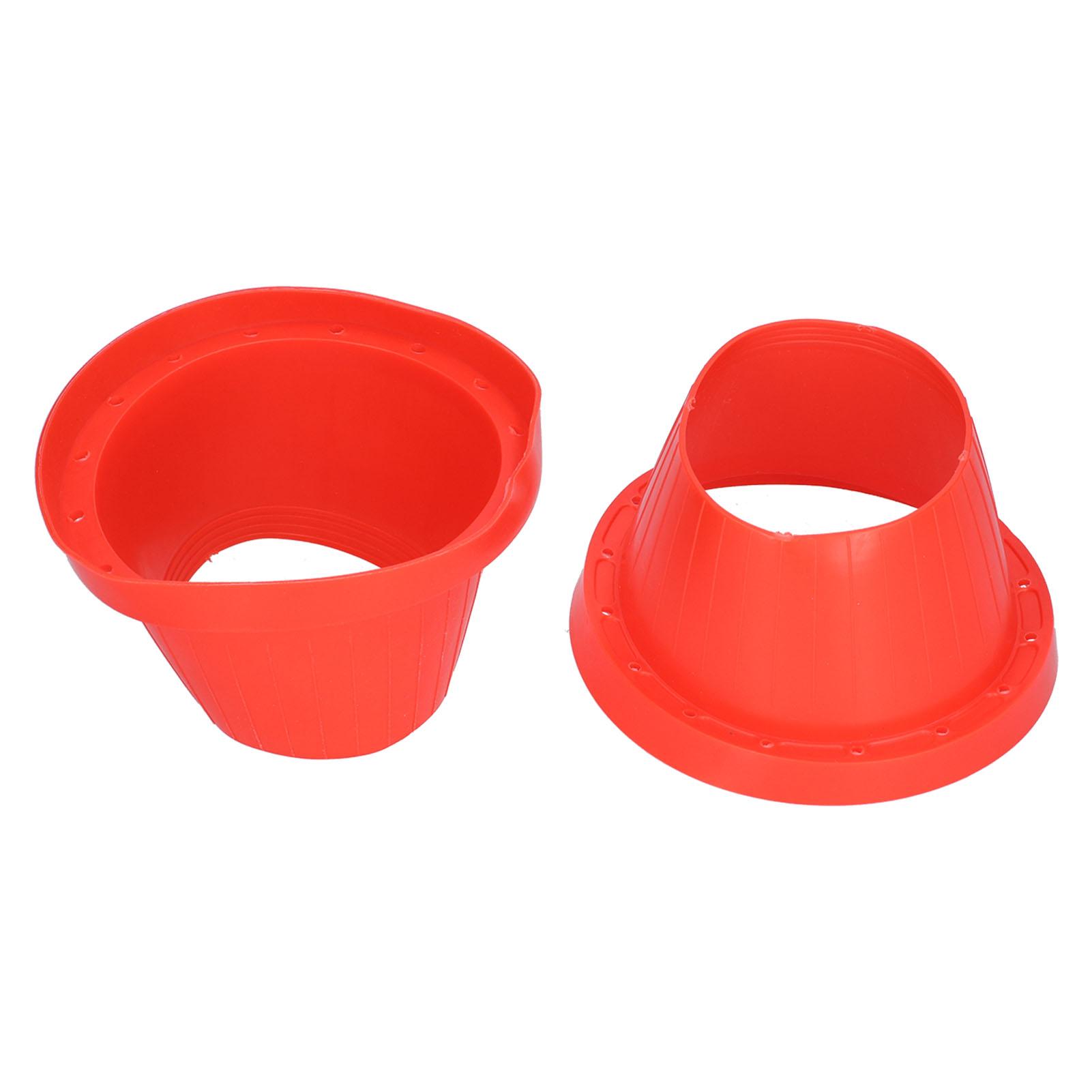 Igeteck Unisex Red 2Pcs Car Speaker Waterproof Cover Silica Gel Insulation Protective Pad Mount Adapter