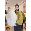 Korean Style Color Block Hooded Velvet-Trim Parka: Women's Versatile Slimming Autumn Winter Jacket