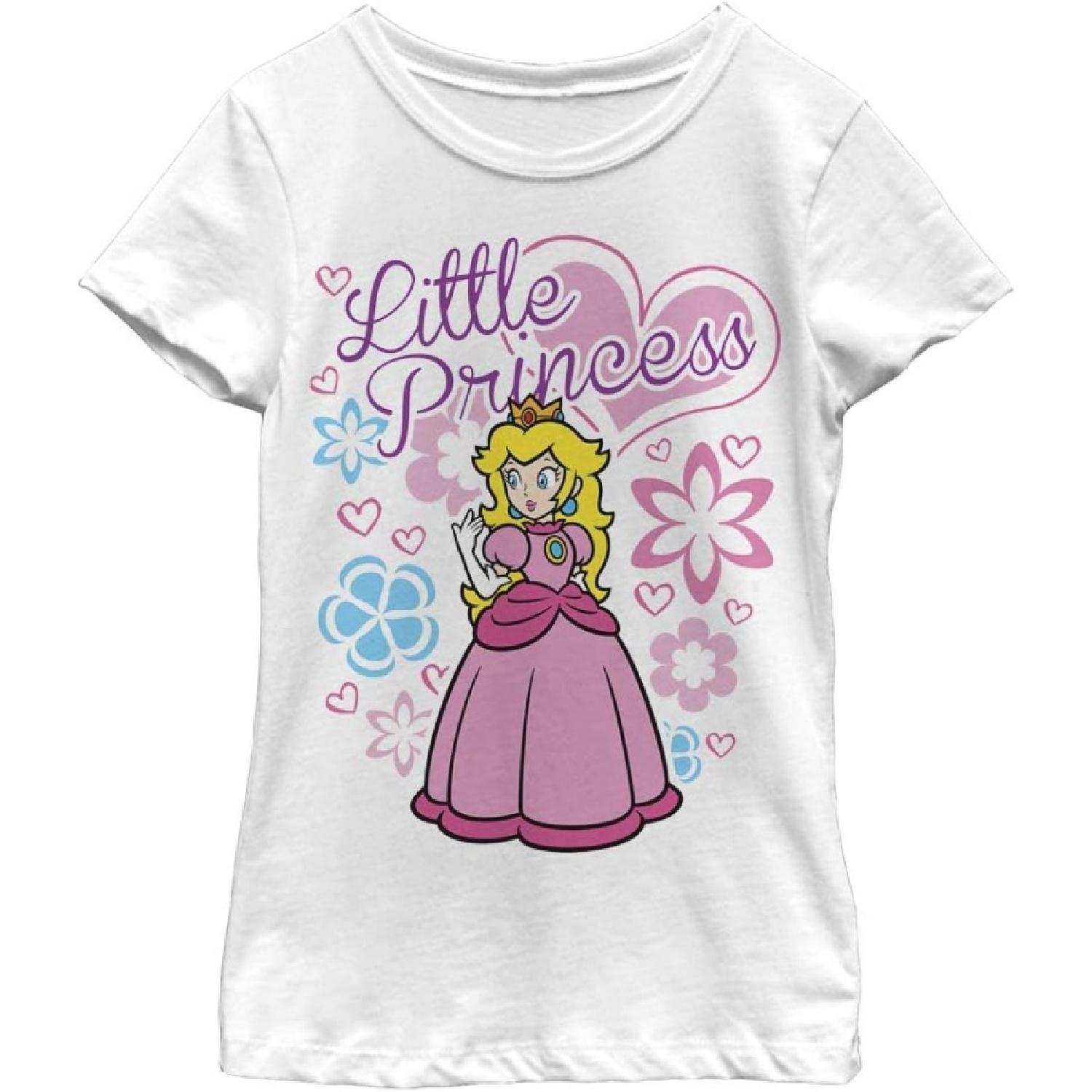 Детская футболка Fifth Sun Девочка Принцесса Пич Nintendo S белый