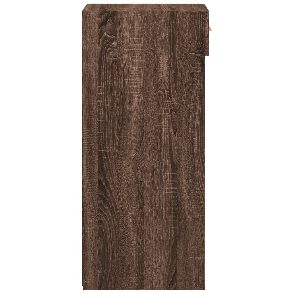 Sideboard Brown Oak Effect 40 X 42.5 X 93 Cm Engineered Wood