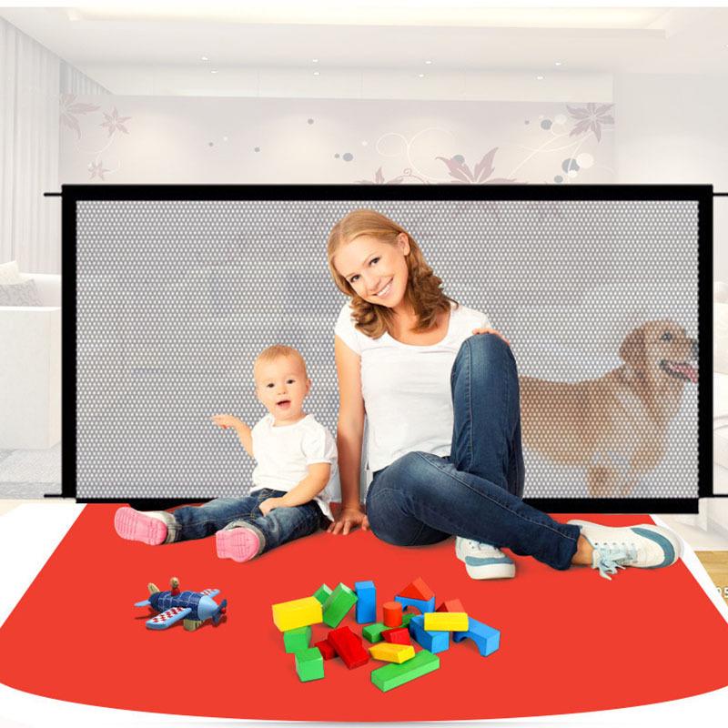 Indoor Mesh Dog Fence for Small & Medium Dogs - Punch-Free, Telescopic, Door Protection
