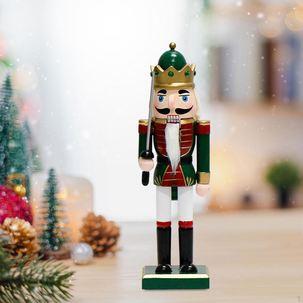 Christmas Decor Nutcracker Height 10inch Ornament Wooden Figurine