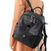 Lederrucksack Damen Schwarz First Layer Rindsleder Damenrucksack Trendy Fashion Vielseitige Damentasche aus weichem Leder