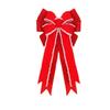 Elegant Christmas Red Bow Decoration For Festive Holiday Gift Boxes With Burlap Material