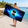 Asciugamano da Spiaggia Personalizzato BIRMINGHAM CITY, Stampa Testo Nome Personalizzato, Asciugamano Morbido ad Asciugatura Rapida con Logo Calcio, Regalo per le Vacanze