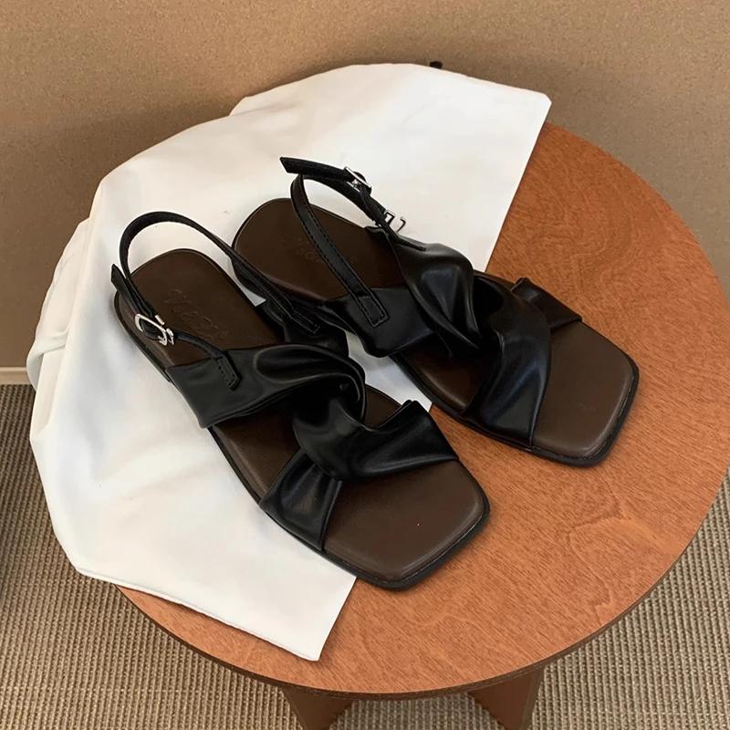 Fashion 2025Summer Women Gladiator Open Toe Sandals Comfort Soft Sole Shoes Ladies Casual Beach Vacation Sandalis
