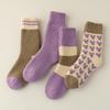 5/10 Pairs Casual Thickened Socks for Women Winter Ultra Thick Fleece Lined Socks Winter Cold Resistant Wool Socks for Women Home Warmth Floor Socks