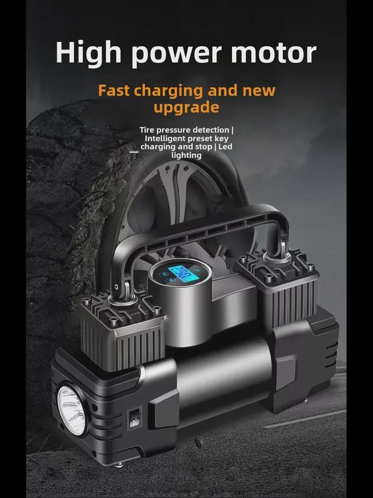 Digital Display Portable Mini Smart Electric Car Tire Air Pump with Lighting