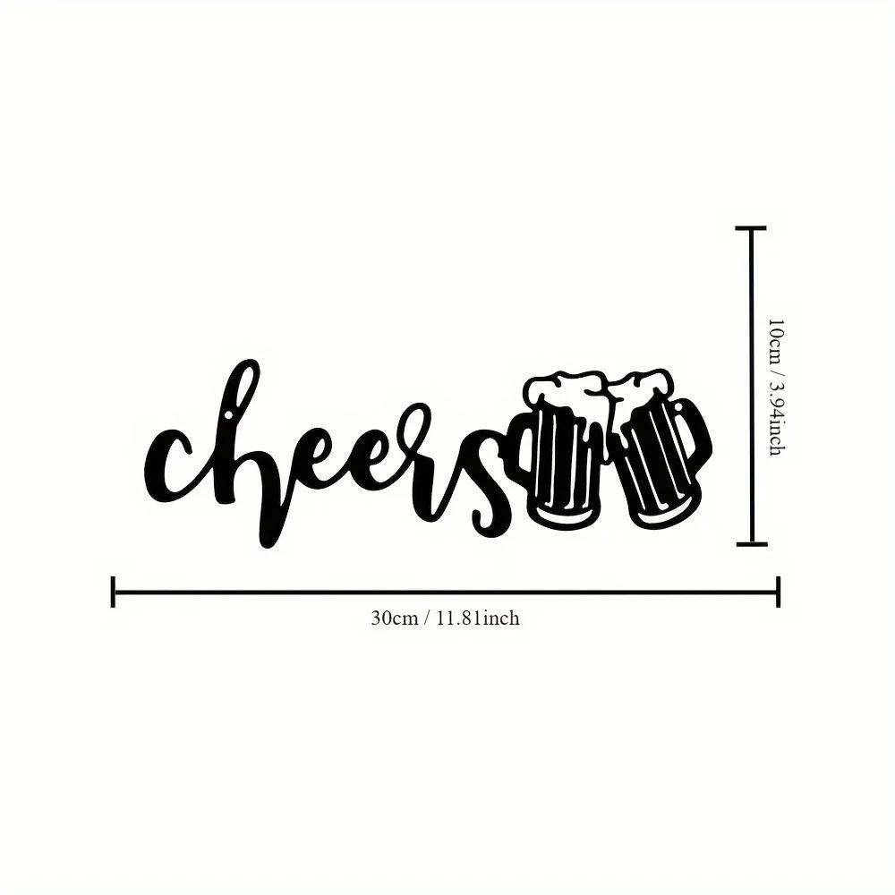 Stunning 1pc Metal Cheers Sign With Beer Glasses! Cheers and Beers Bar Sign. Cheers Metal Wall Art. Beer Lover Sign. Man Cave.