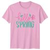 Hello Spring Unisexs TShirt Floral Nature Easter Gift For Her