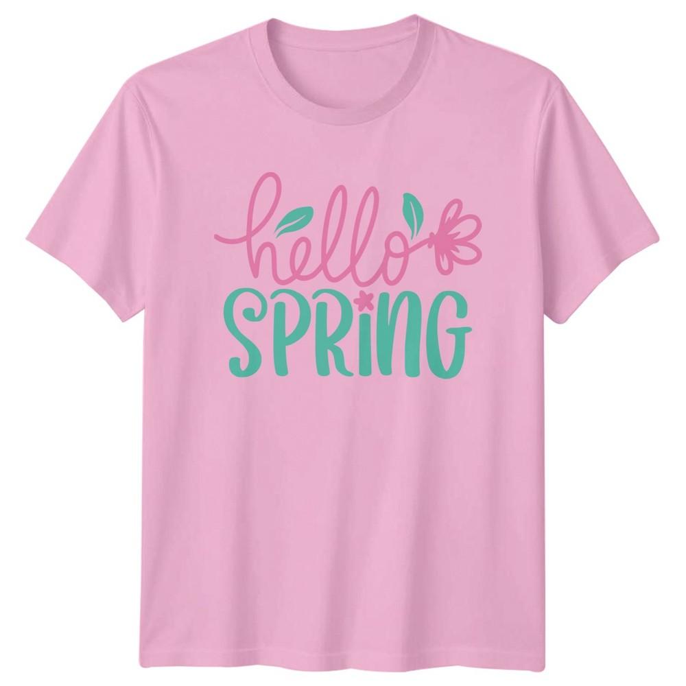 Hello Spring Unisexs TShirt Floral Nature Easter Gift For Her