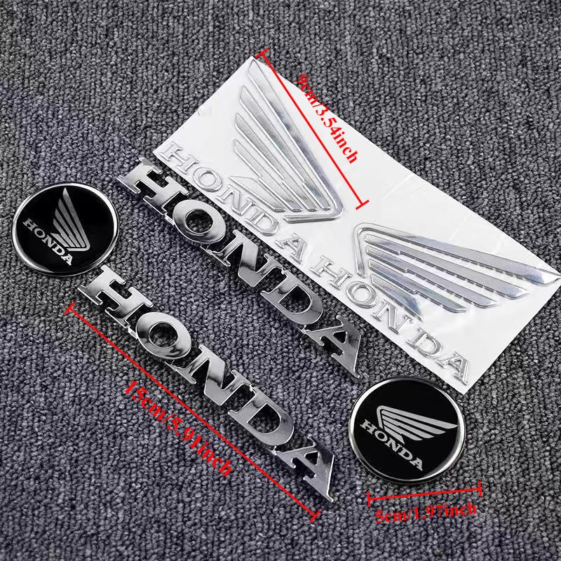 CKU5 Honda Motorcycle Modification Set Logo 3D Sticker HONDA Electroplated Letter Label Waterproof Sticker Moto Accessories Cbr 600