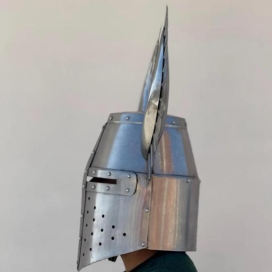 Viking Helmet Steel Norse Warrior Armor Handmade Medieval LARP Cosplay Wearable Display Helmet