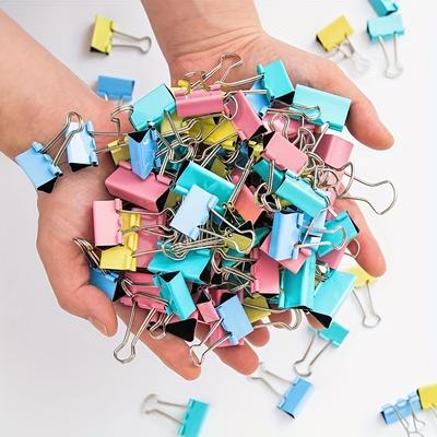 40/60 Stück, gemischte Farben, Langschwanz-Klipmappe - Perfekt für Bürobedarf & Testpapier-Buchclips.