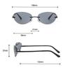 Xiaomi Y2K Rimless Oval Sunglasses UV400 Metal Thin Temple Shades Retro Fashion Eyewear for Women Driving Travel Street Party