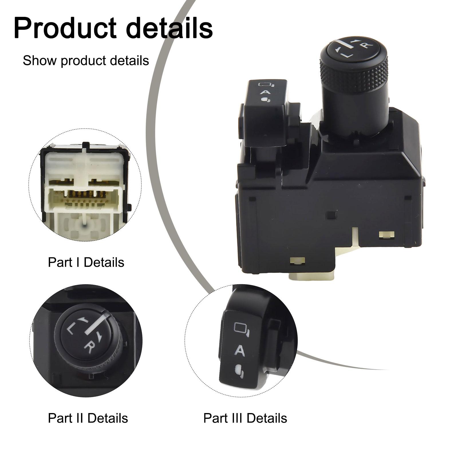 Rearview Mirror Control Replacement Black Driver Master View Switch OEM 183712 Switch Easy Installation Process China Mainland