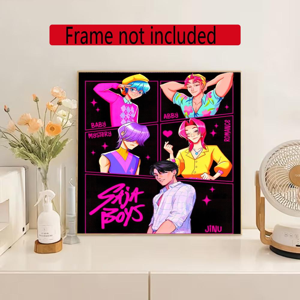 Saja Boys 5D Diy Diamond Painting Round Diamond Mosaic Suitable For Beginners Diamond Painting Rhinestones Gift Frameless