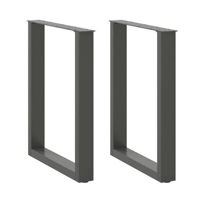Coffee Table Legs, 2 Pcs, Anthracite, 60X(72-73) Cm, Steel