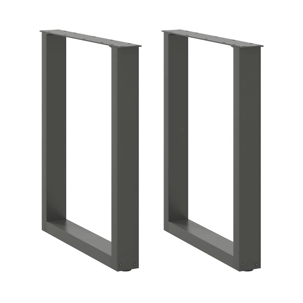Vidaxl Coffee Table Legs, 2 Pcs, Anthracite, 70X(72-73) Cm, Steel