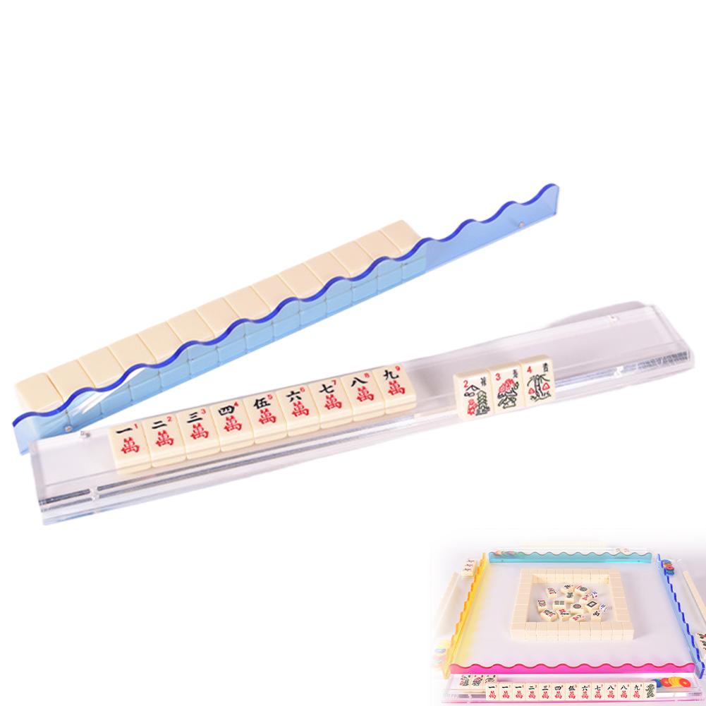 45Cm/17.5" Clear Acrylic Mahjong Racks With Magnet Professional Tile Organizer & Racks, Portable Mahjong Accessories