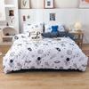 Four Seasons Bedding Set 4pcs Brushed Bedclothes Household Student Printed Bed Sheet Duvet Cover Pillowcases for King Queen Beds