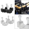2Pcs Motorcycle CNC Aluminum Handle Bar Riser Mount Bracket Clamp Height Adapter