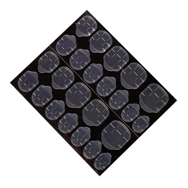 Transparent Traceless Double-Sided Jelly Nail Stickers: Removable, No Damage Adhesive