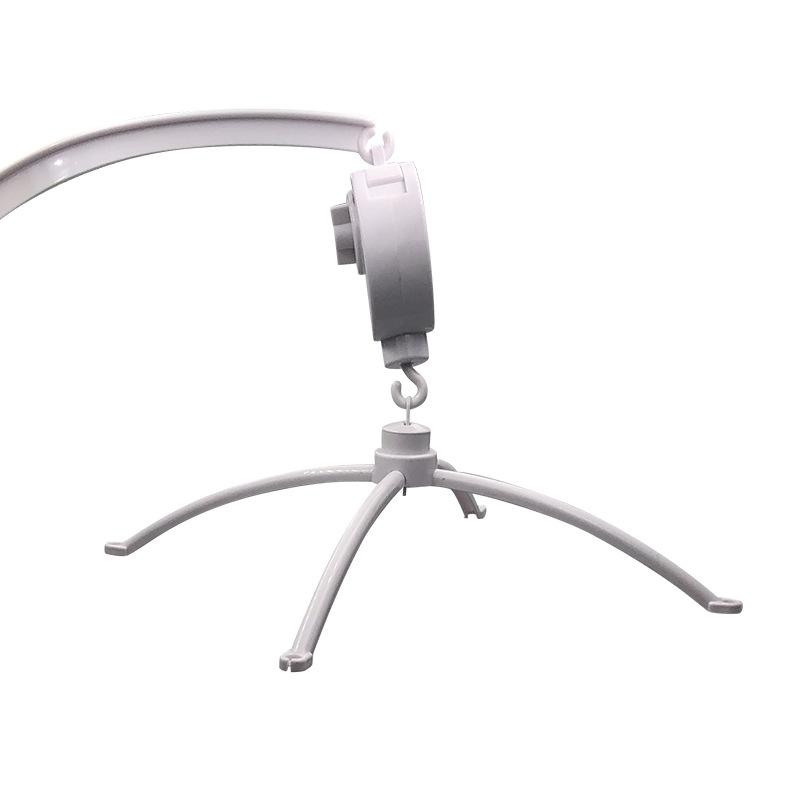 Non-Toxic Qwz New Baby Bed Bell Toy Holder White Rattles Bracket Mobile Crib Music Box Newborn Bell Crib Toy For 0-12 Month For Baby Gift