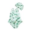 Costume da bagno intero da bambina con spalline e fantasia floreale - Carino Costume da bagno senza schiena per Estate e Primavera