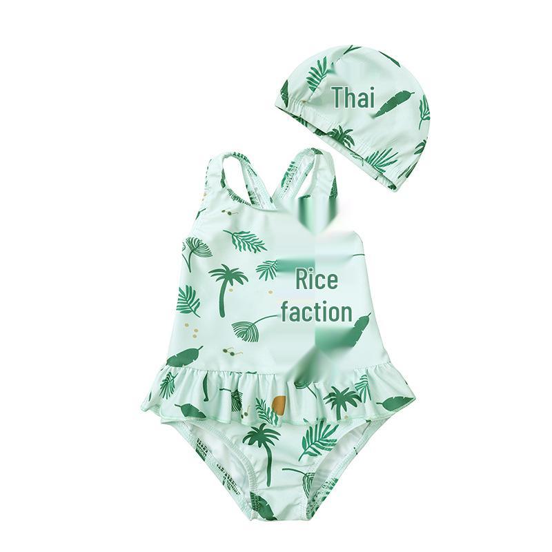 

Girls Strappy Floral One-Piece Swimsuit - Cute Backless Beachwear for Summer and Spring 140 cm